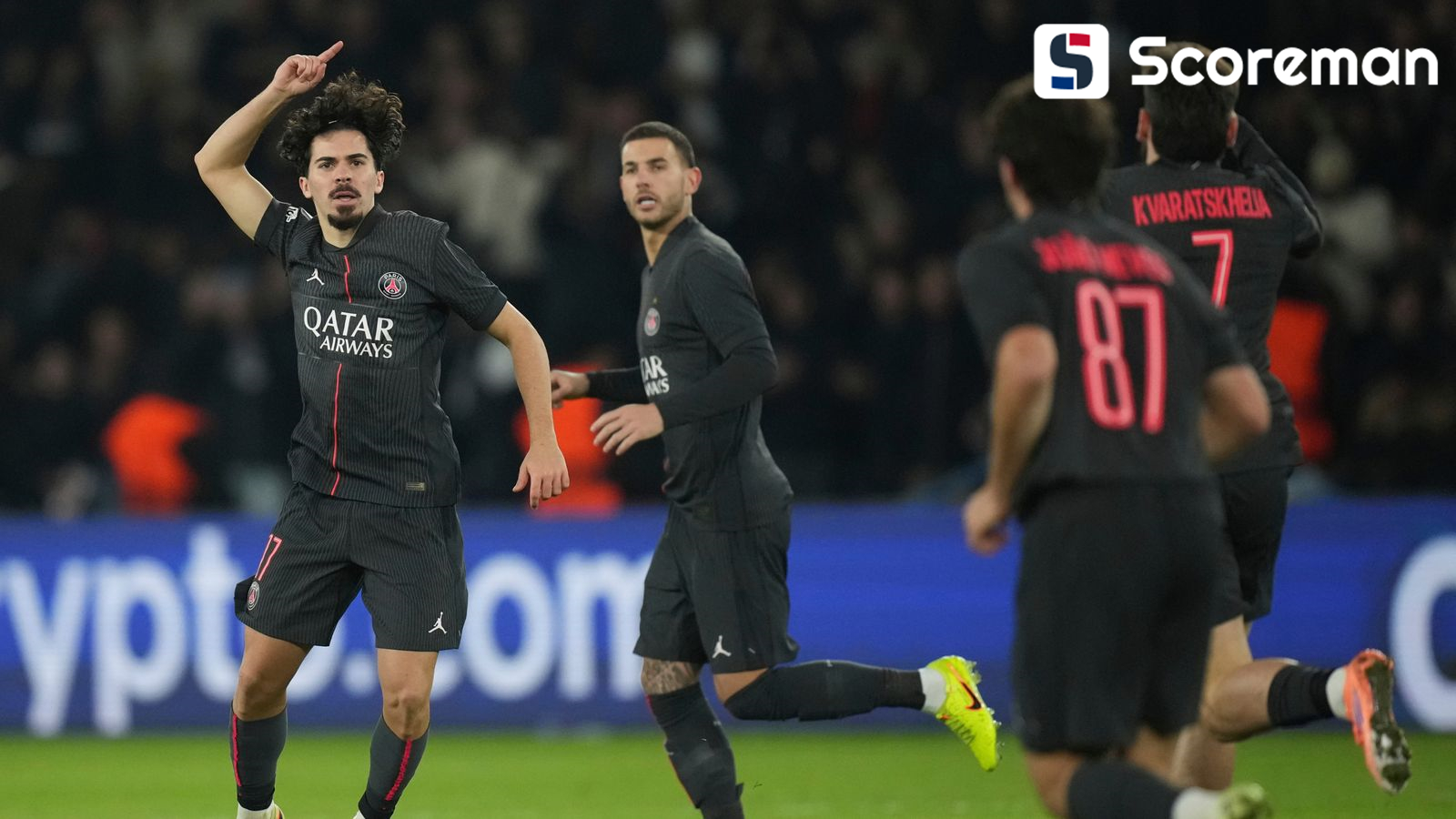 PSG, 토트넘 5-3 격파…비티냐 해트트릭